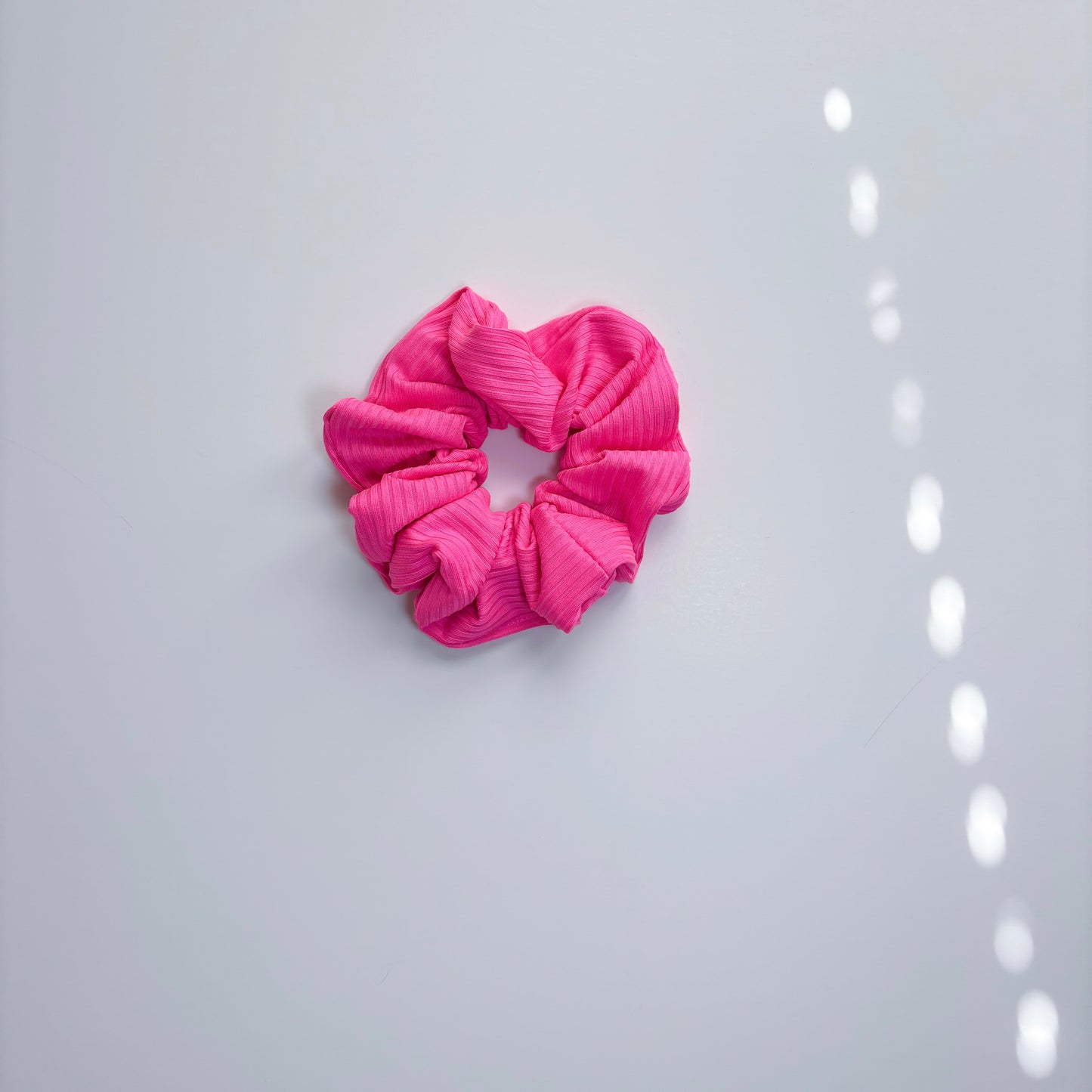 Neon pink scrunchie