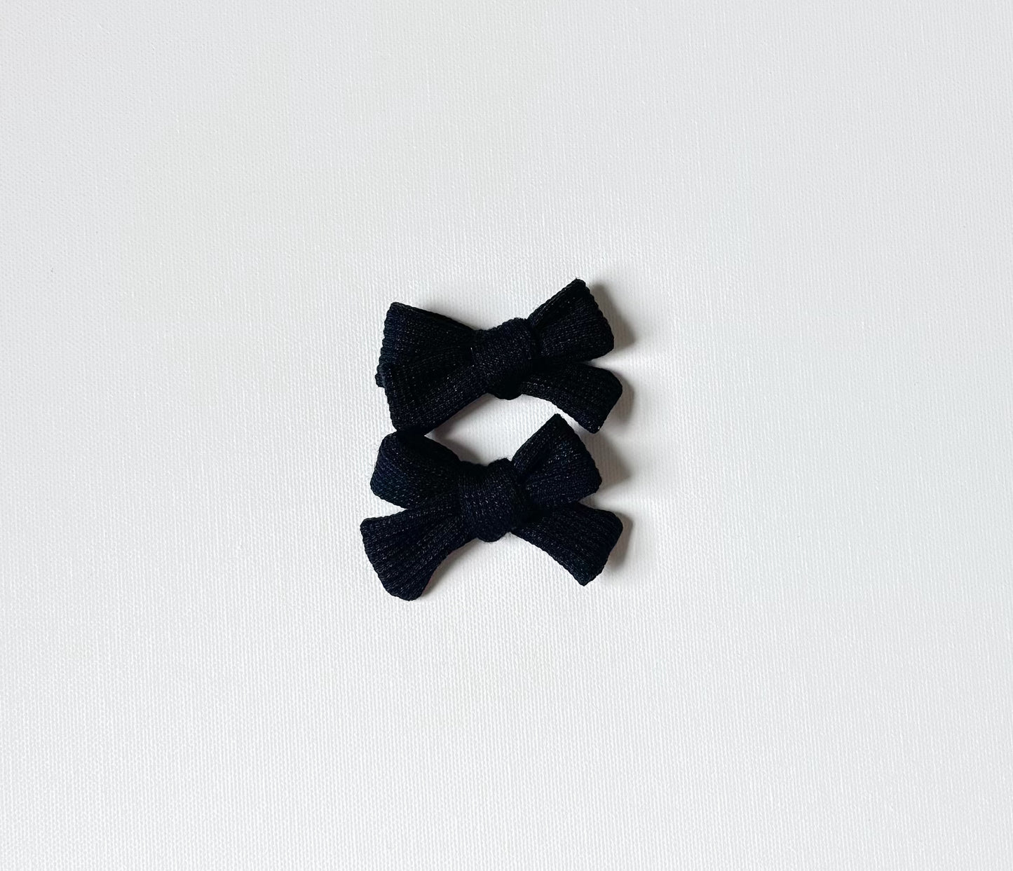 Black waffle knit mini piggies