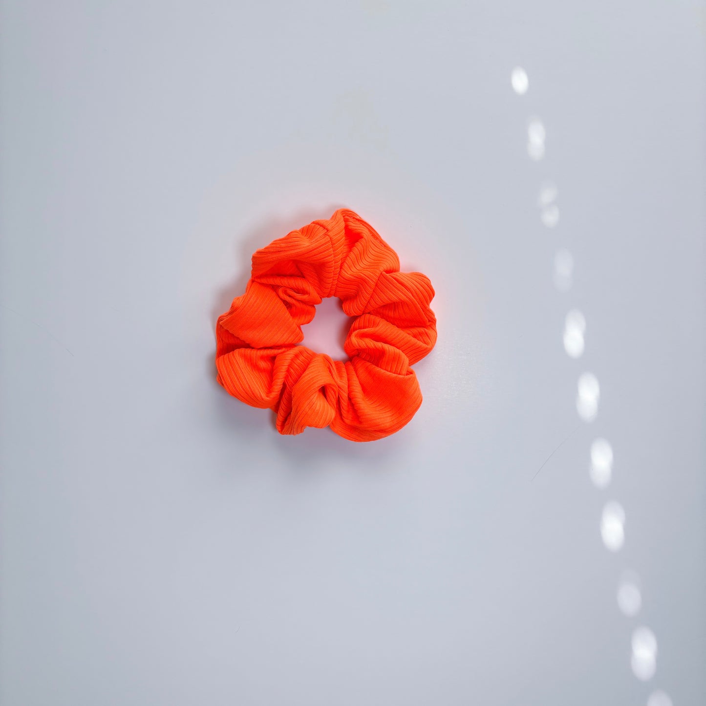 Neon orange scrunchie