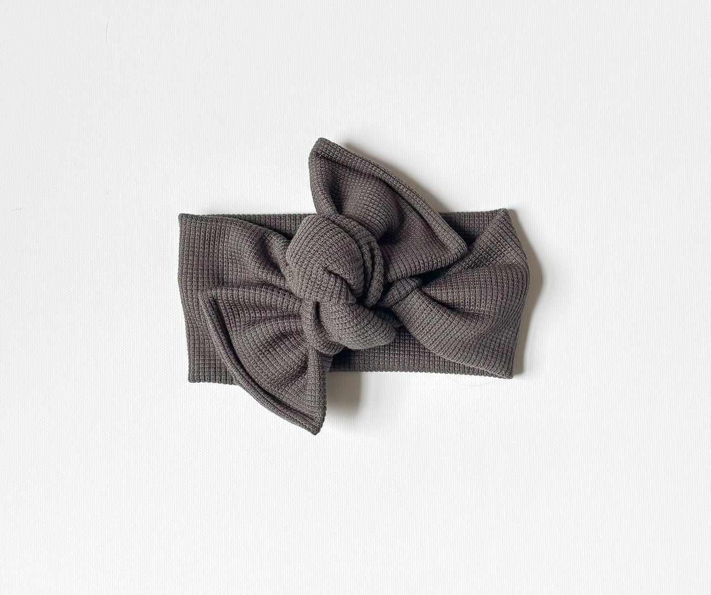 Olive waffle knit headwrap