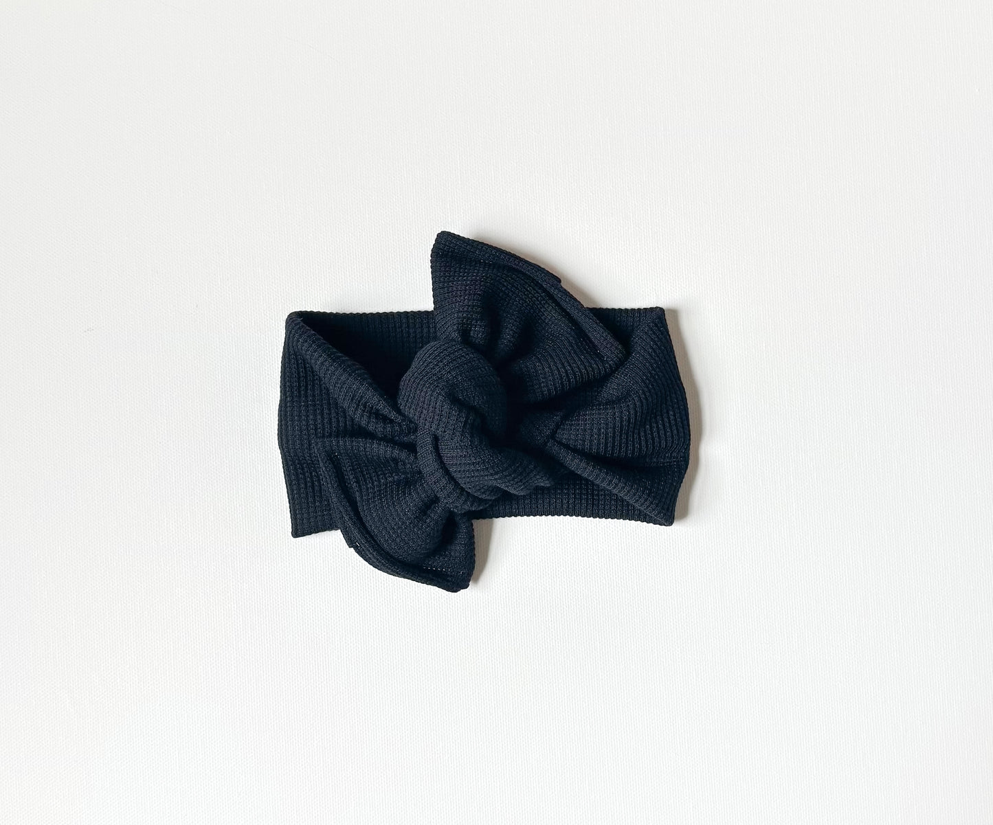Black waffle knit headwrap
