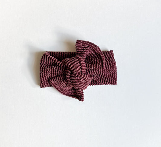 Maroon wavy headwrap