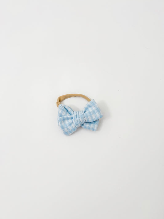 Blue gingham nylon