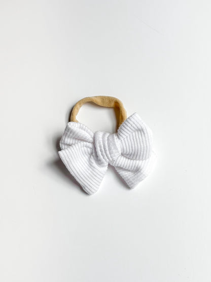 White ribbed nylon