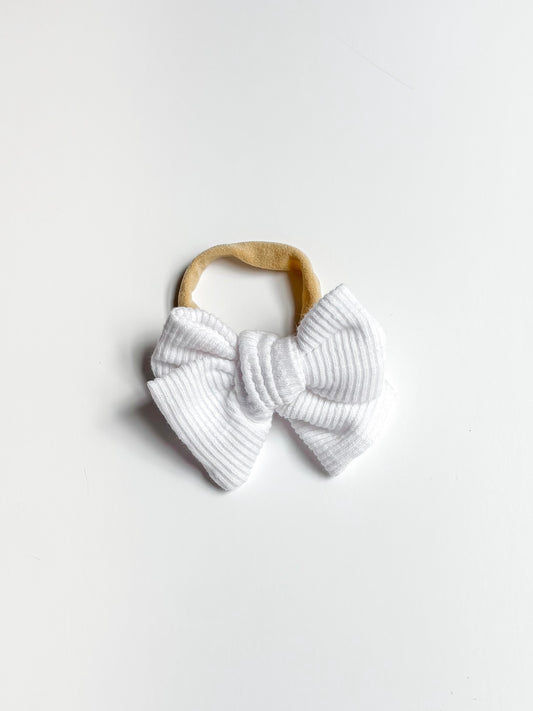 White ribbed nylon