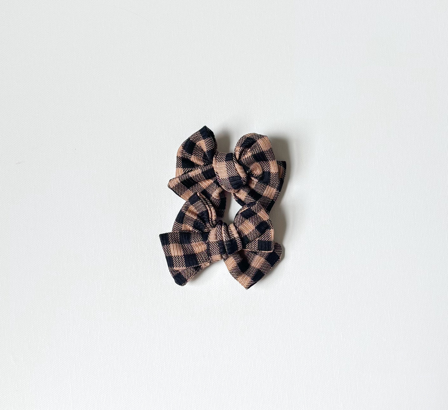 Brown gingham piggies
