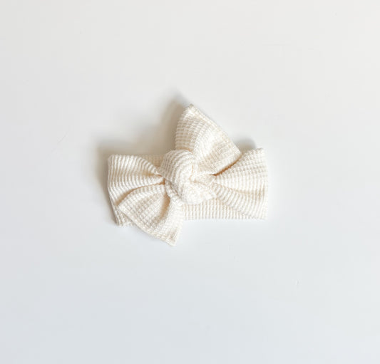 Ivory chunky waffle headwrap