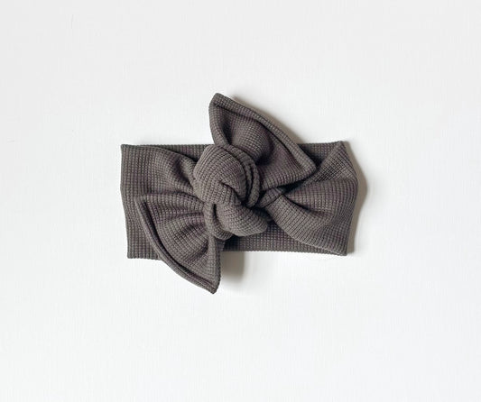 Olive waffle knit headwrap